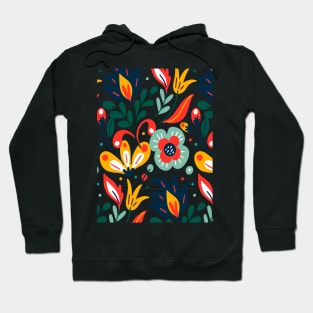 Colorful exotic Floral Pattern Hoodie